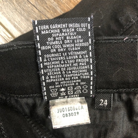7 For All Mankind Black Skinny Jeans Pants Denim ((size 24)) - Picture 8 of 8
